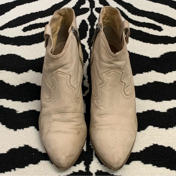 Frye Reina Ash Leather Ankle Booties Size 9 - Picture 5 of 15